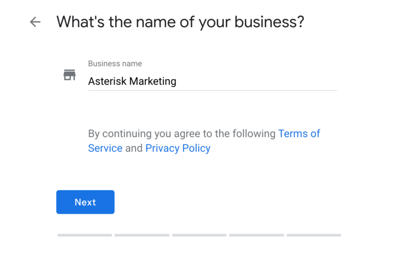 Add business name